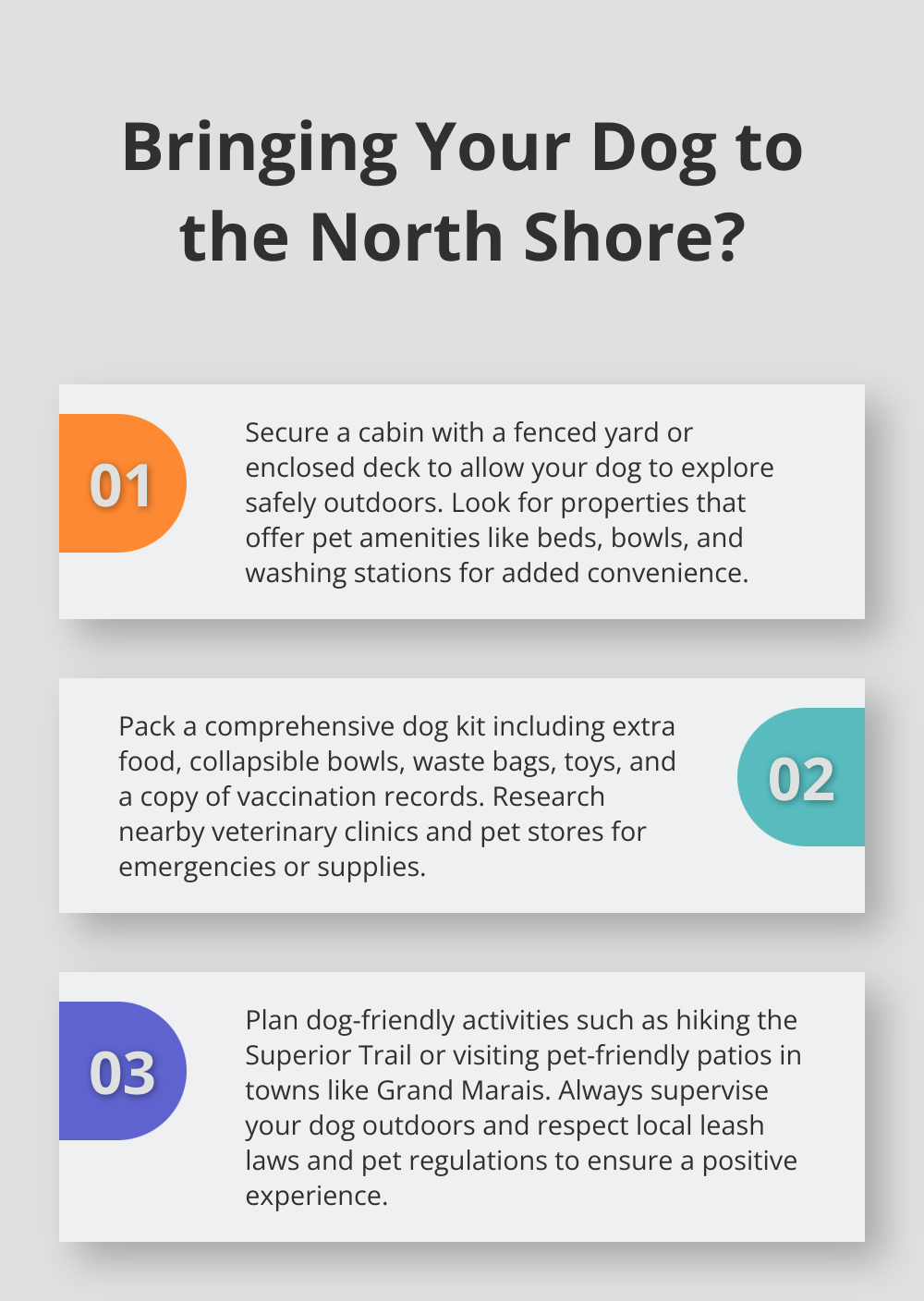 Infographic: Bringing Your Dog to the North Shore? - dog friendly cabin rentals mn