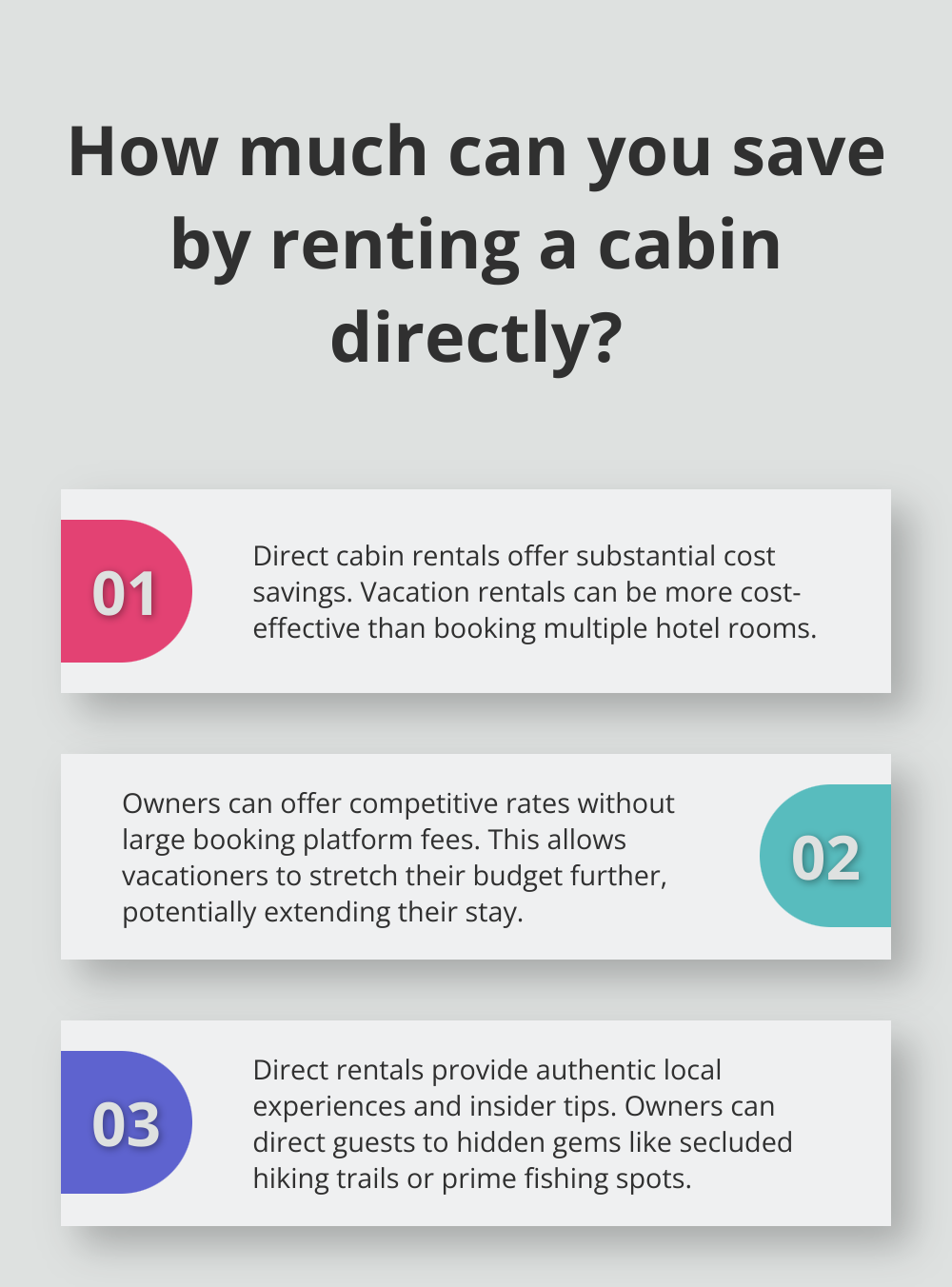 Infographic: How much can you save by renting a cabin directly?