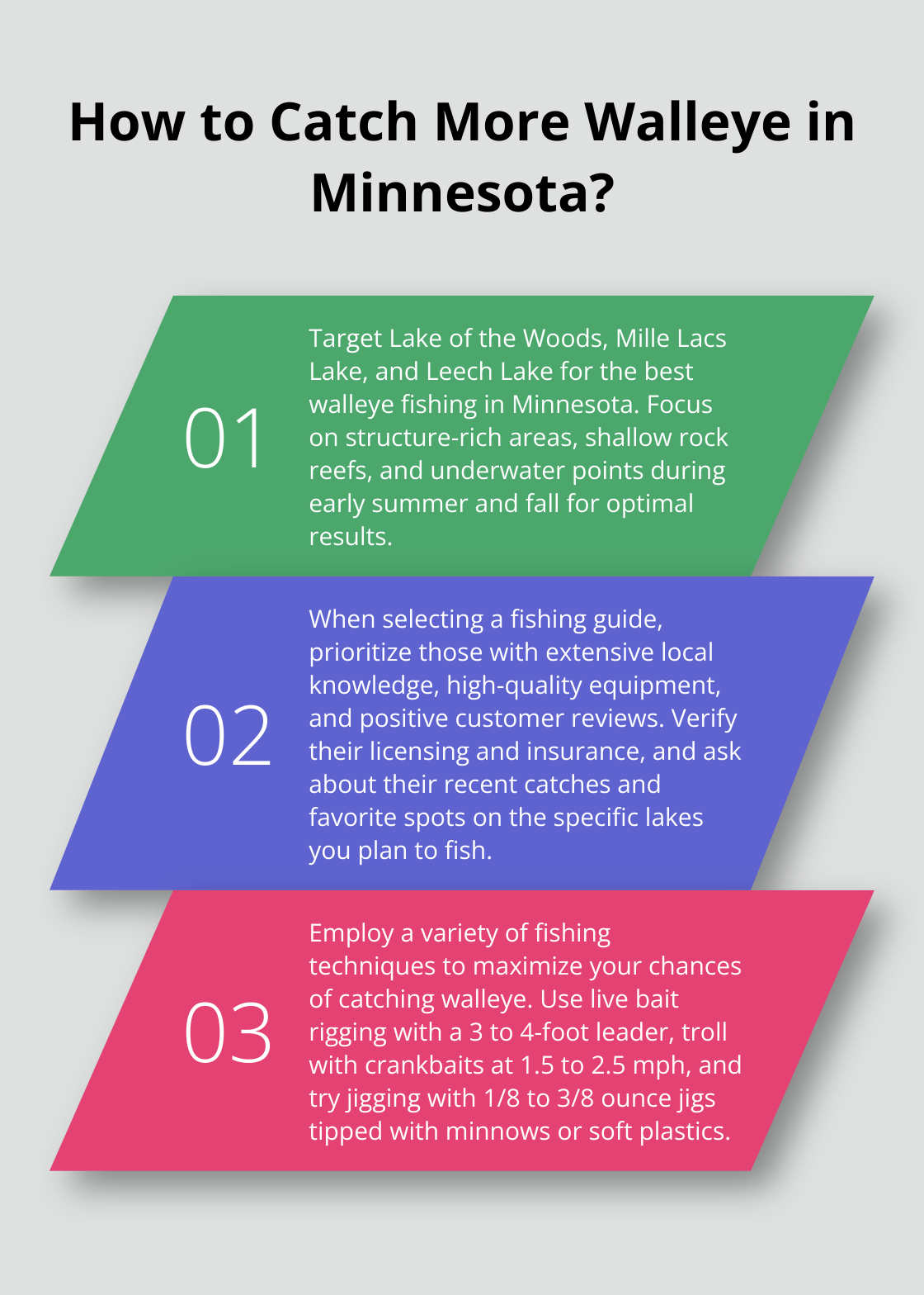 Infographic: How to Catch More Walleye in Minnesota? - guided walleye fishing trips minnesota