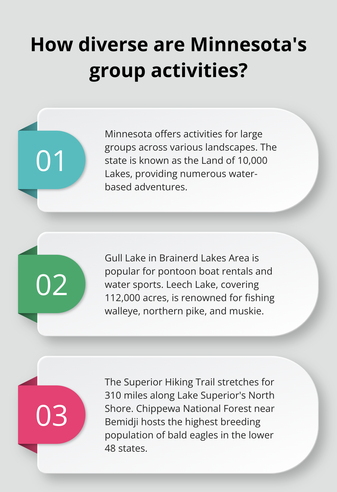 Infographic: How diverse are Minnesota's group activities? - large cabin rentals mn