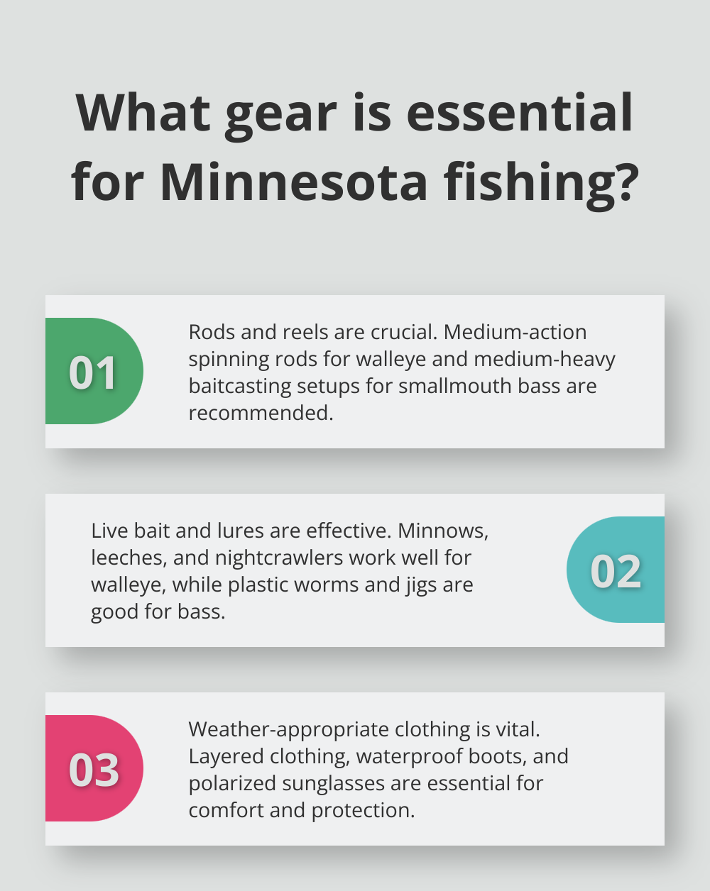 Infographic: What gear is essential for Minnesota fishing?