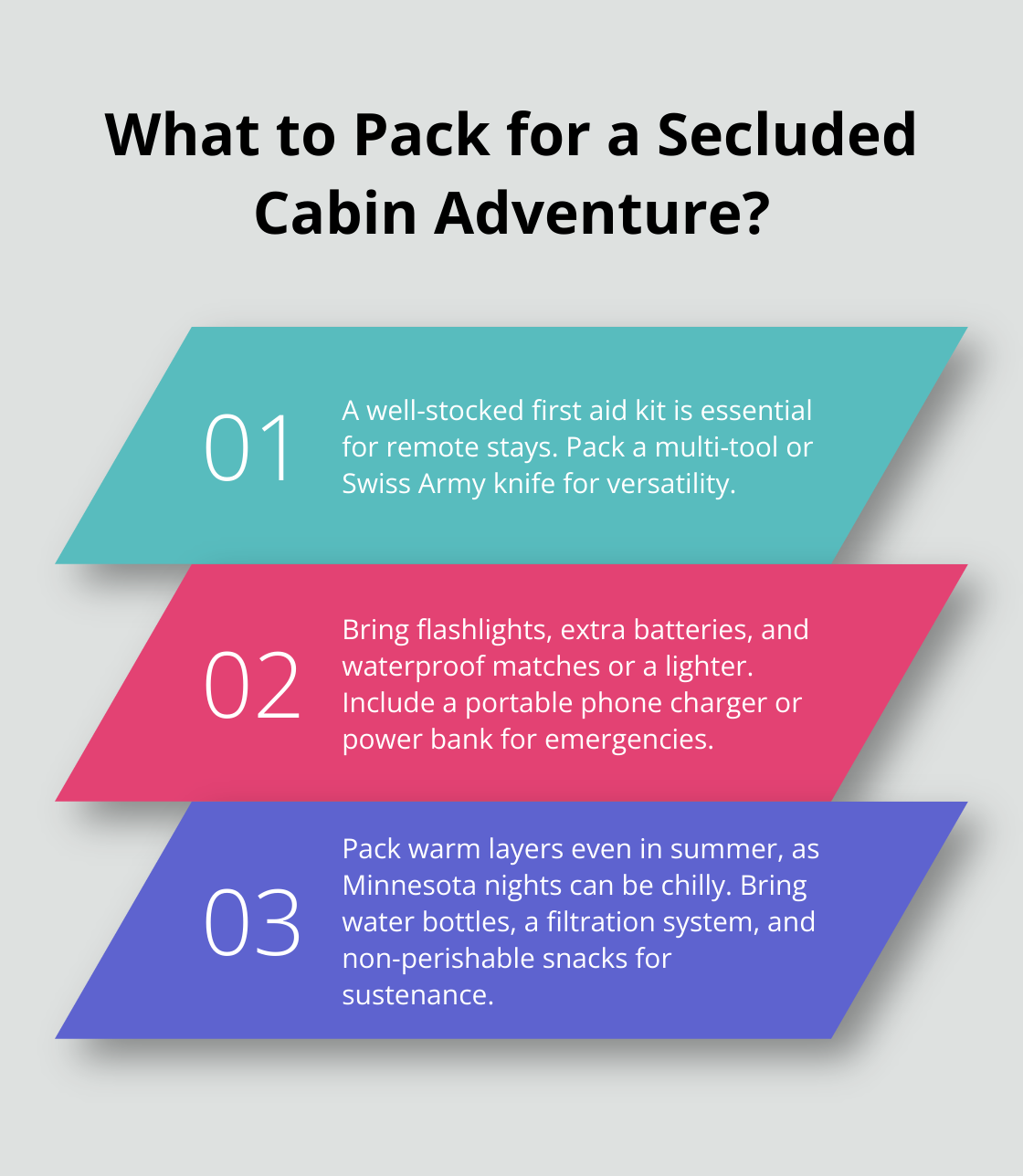 Infographic: What to Pack for a Secluded Cabin Adventure?