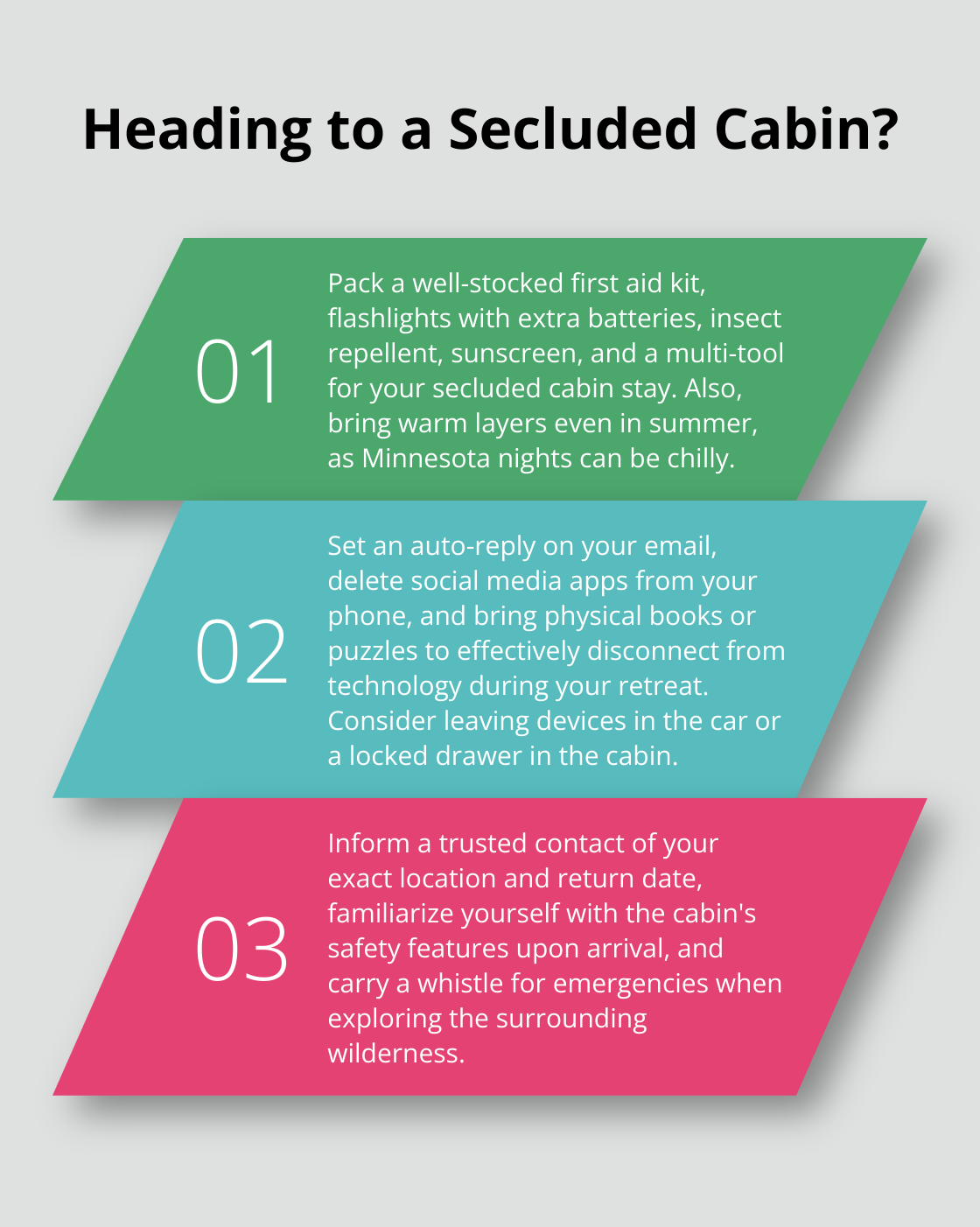 Infographic: Heading to a Secluded Cabin? - secluded cabin rentals mn