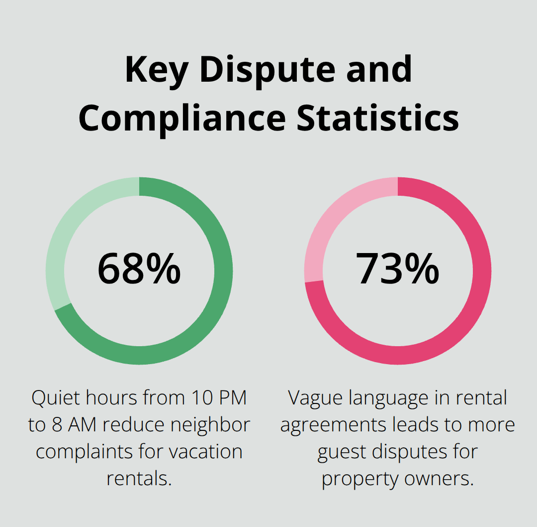 Two stats showing dispute increases and complaint reductions in U.S. vacation rentals - vacation rental property agreement