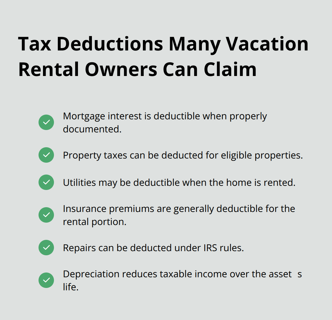 Checklist of common U.S. tax-deductible expenses for vacation rental properties. - is vacation property a good investment