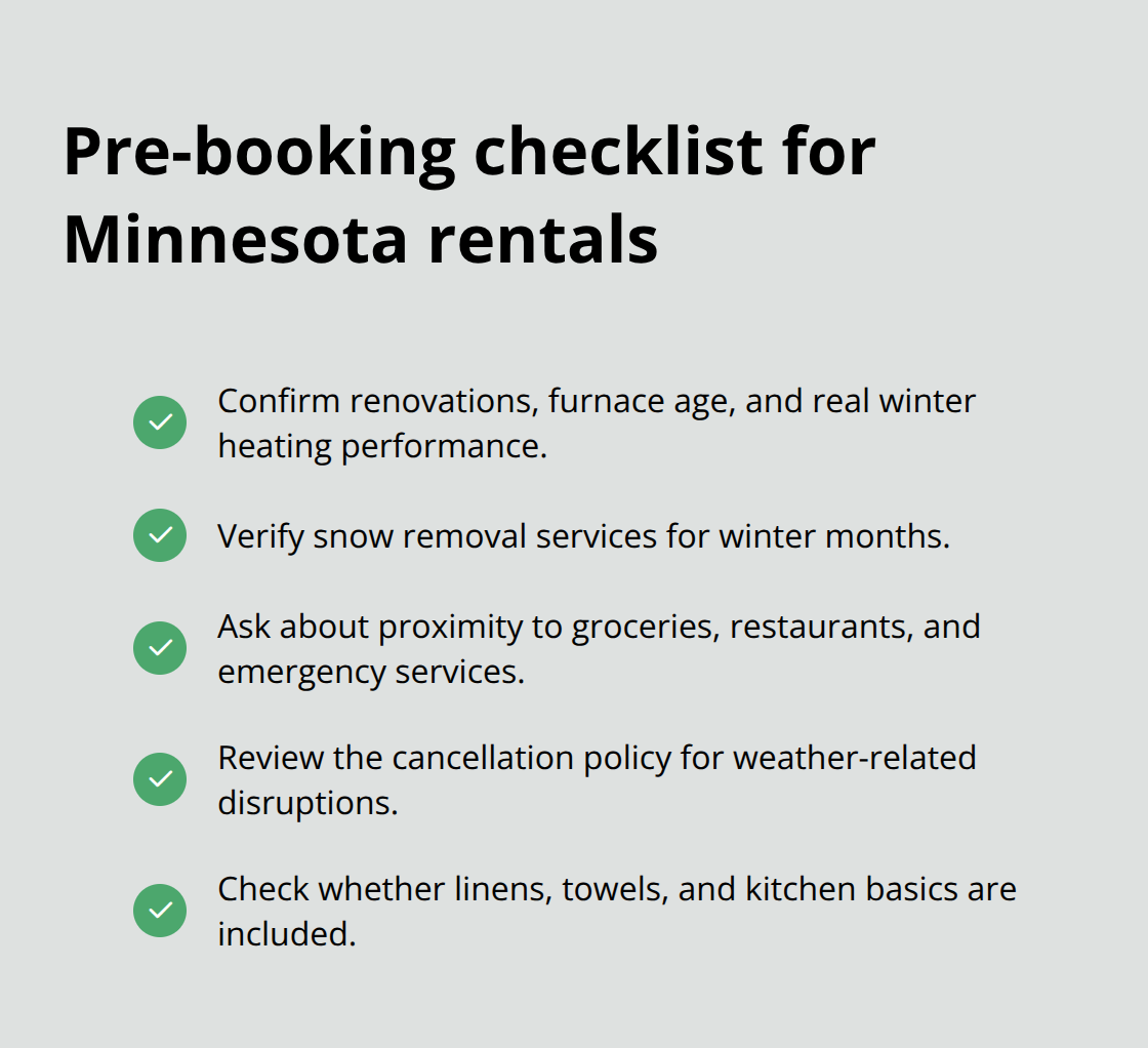 Key questions to verify before reserving a Minnesota vacation rental - minnesota travel guides