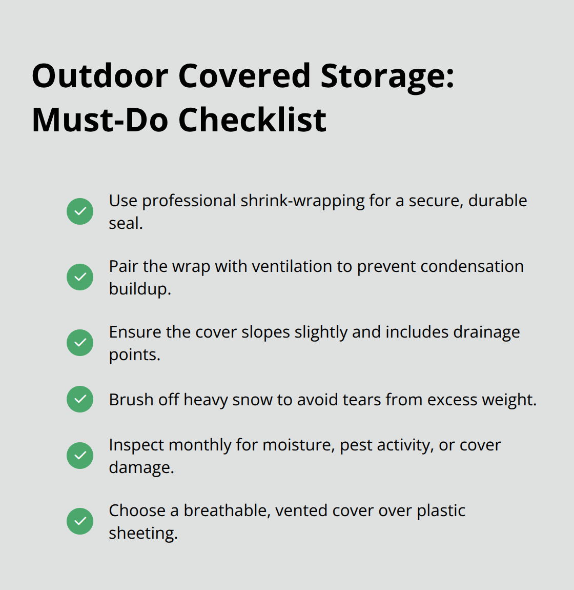 Best-practice checklist for protecting a pontoon in outdoor covered storage. - pontoon storage