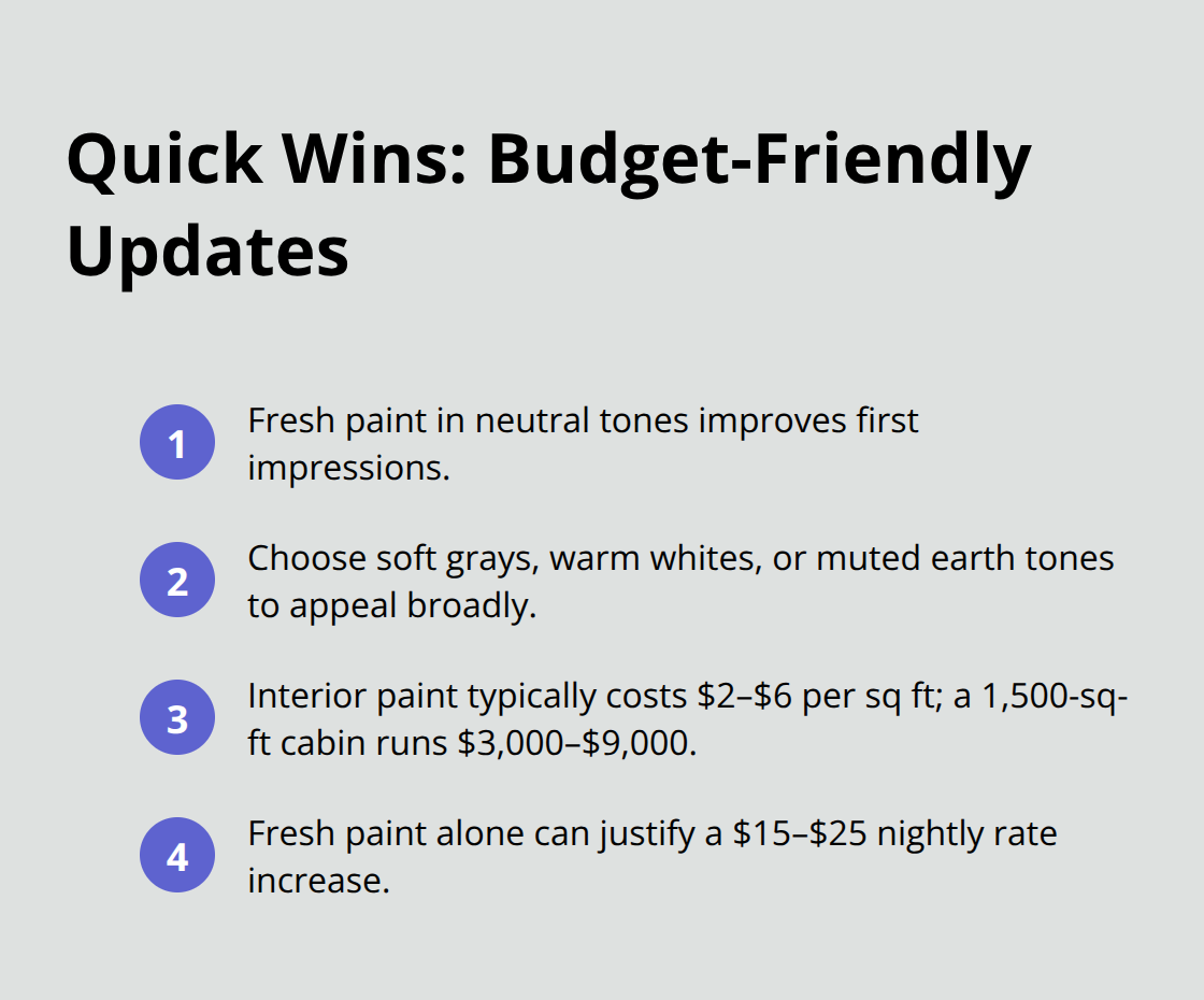 Four low-cost updates that can raise nightly rates quickly. - cabin renovation
