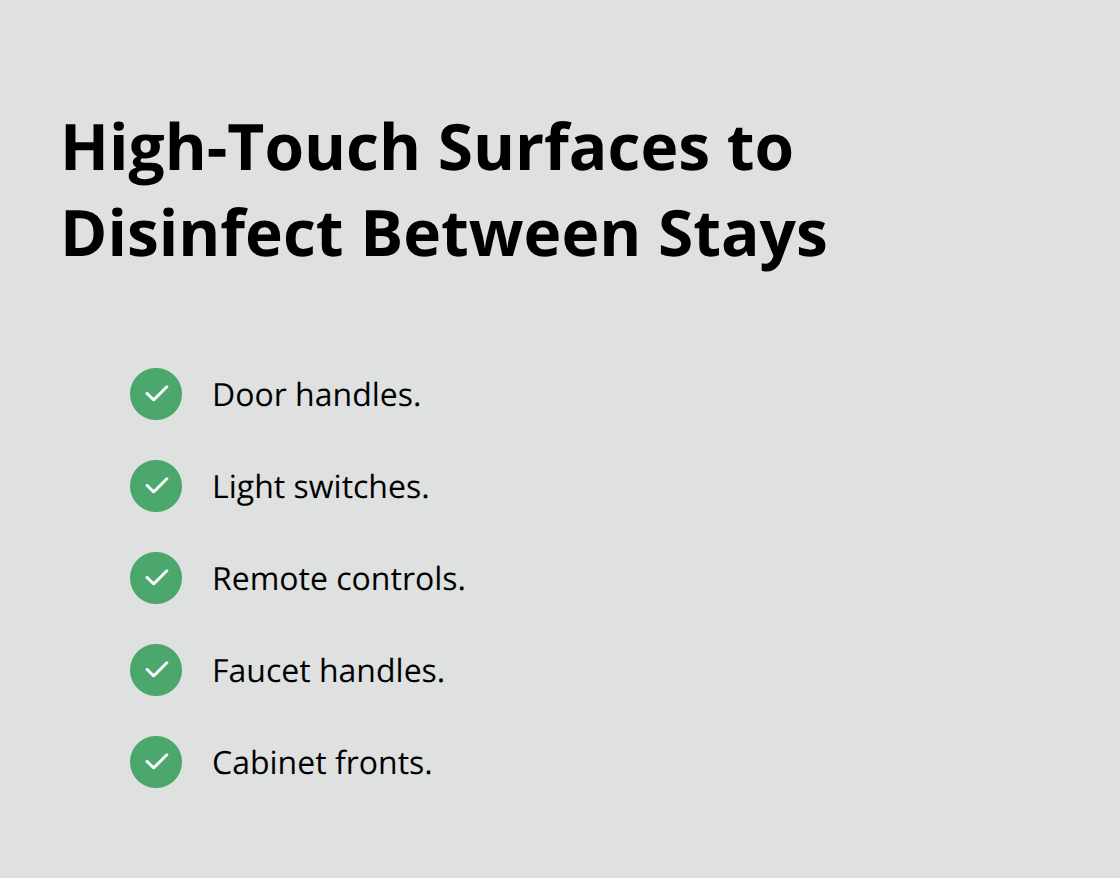Checklist of high-touch surfaces that require disinfection in vacation rentals - Vacation rental cleaning